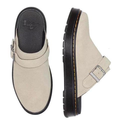 Dr Martens - Brookline Suede Mule Clog Sandal Light Tan
